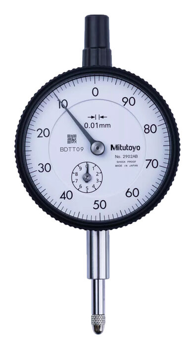 2902AB-01 - Comparador, Tampa lisa, ANSI/AGD Type 10mm, 0,01mm, Mitutoyo