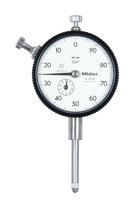 2904AB - Comparador, Tampa lisa, ANSI/AGD Type Reverse Dial Face, 1", 0,001", Mitutoyo
