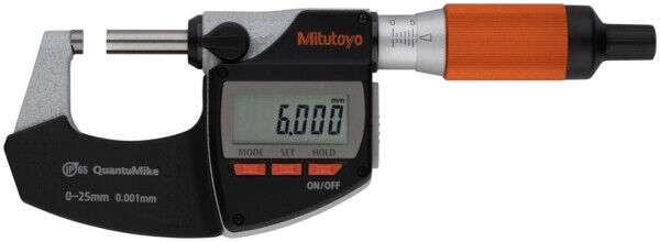 293-140-40 - Micrómetro Digimatic IP65 -QuantuMike 0-25mm, com saída de dados bidirecional, Mitutoyo