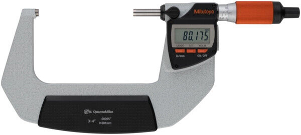 293-183-40 - Micrómetro Digimatic IP65 -QuantuMike Polegadas/Métrico, 3-4", com Bidirectional saída de dados, Mitutoyo