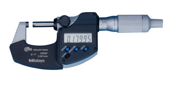 293-349-30 - Digital Micrometer IP65 "0-1", sem saída de dados, Rat. Thimble, 0,0001	"Dig. Mikrometer 0-1""", Mitutoyo