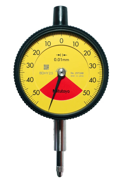 2972AB - Comparador volta-única 1mm, 0,01mm, tampa lisa, IP52 , Mitutoyo