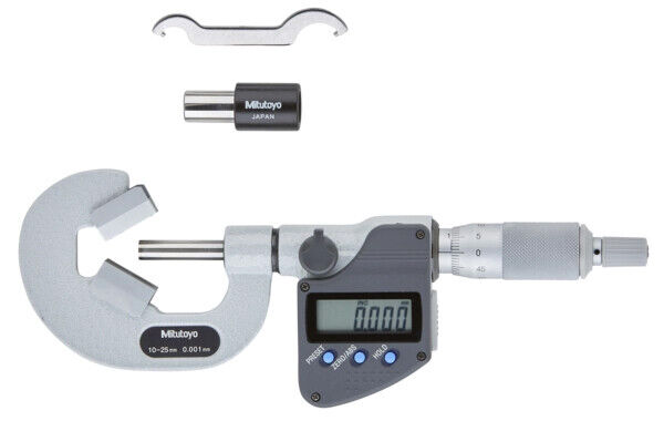 314-262-30 - Micrómetro Digimatic -Batente -V 10-25mm, Mitutoyo