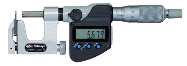 317-251-30 - Micrómetro Digimatic -Batentes Intermutáveis 0-25mm, IP65, Mitutoyo