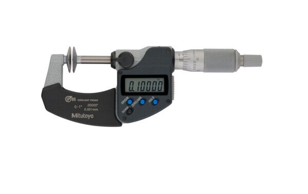 323-350-30 - Micrómetro Digimatic -Discos Polegadas/Métrico, 0-1", Disco=20mm, Mitutoyo