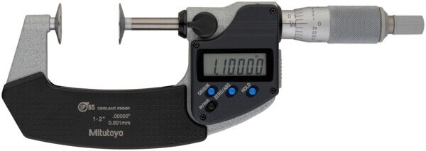 323-351-30 - Micrómetro Digimatic -Discos Polegadas/Métrico, 1-2", Disco=20mm, Mitutoyo
