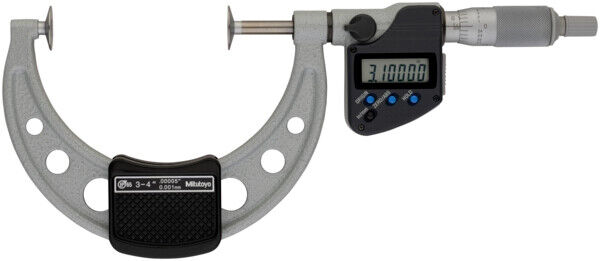 323-353-30 - Micrómetro Digimatic -Discos Polegadas/Métrico, 3-4", Disco=20mm, Mitutoyo