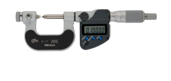 326-351-30 - Micrómetro Digimatic -Roscas com Pontas Intermutáveis Polegadas/Métrico, 0-1", Mitutoyo