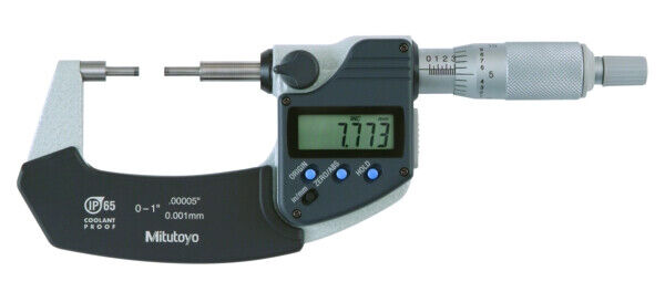 331-361-30 - Micrómetro Digimatic -Pontas Escalonadas Polegadas/Métrico, 0-1", 2mm,Measuring Face, Mitutoyo