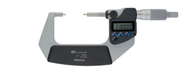 331-362-30 - Micrómetro Digimatic -Pontas Escalonadas Polegadas/Métrico, 1-2", 2mm,Measuring Face, Mitutoyo