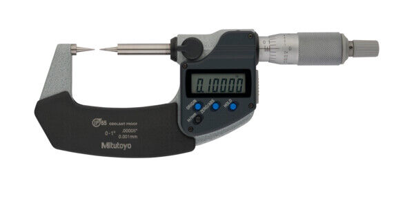 342-351-30 - Micrómetro Digimatic -Pontas Polegadas/Métrico, 0-1", 15° Tip, Mitutoyo