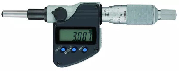 350-253-30 - Cabeça Micrométrica Digital -Haste de 10mm,0-25mm, SR4 Spindle, 10mm,Plain Stem, Mitutoyo