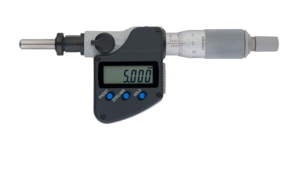 350-254-30 - Cabeça Micrométrica Digital -Haste de 10mm,0-25mm, SR4 Spi., Clamp Nut, 10mm,Stem, Mitutoyo