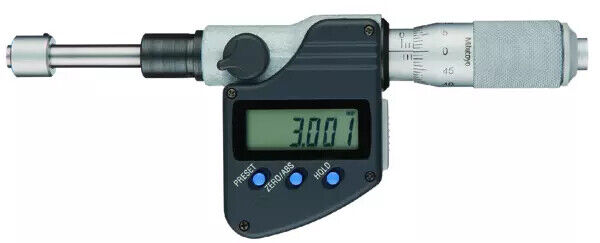 350-261-30 - Cabeça Micrométrica Digital -Haste de 12mm,0-25mm, Flat Spindle, 12/18mm,Plain Stem, Mitutoyo