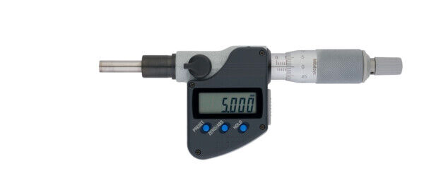 350-281-30 - Cabeça Micrométrica Digital -Haste de 12mm,0-25mm, Flat Spindle, 12mm,Plain Stem, Mitutoyo
