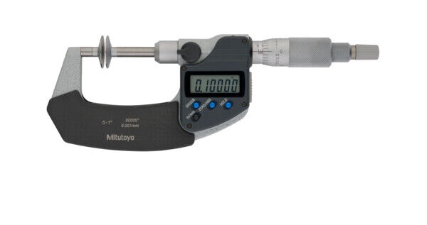 369-350-30 - Micrómetro Digimatic -Discos Fuso Não rotativo Polegadas/Métrico, 0-1", Non-Rotating Spindle, Disco=20mm, Mitutoyo