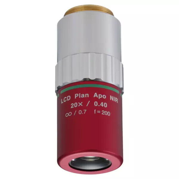 378-821-16 - LCD Plan Apo NIR 20X(t0.7) Objective para bright-field observation in near-infrared range com cover glass compensation, Mitutoyo