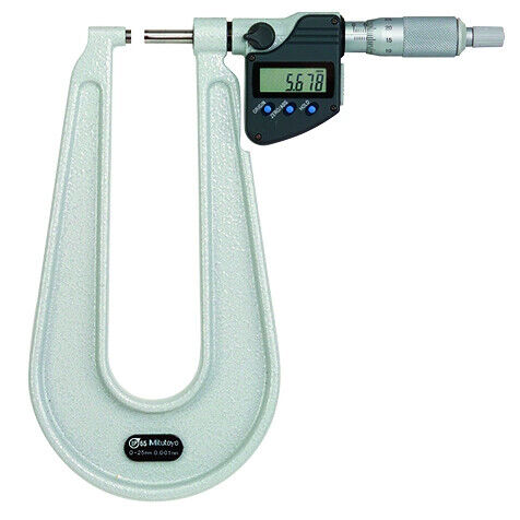 389-251-30 - Micrómetro Digimatic -Chapa Metálica 0-25mm, Flat Anvil/Spindle, Mitutoyo