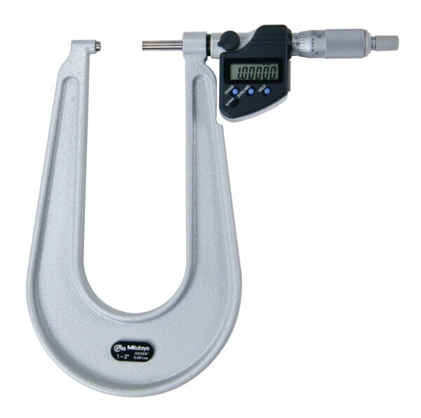 389-372-30 - Micrómetro Digimatic -Chapa Metálica Polegadas/Métrico, 1-2", Spherical Anvil/Spindle, Mitutoyo