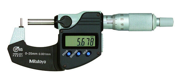 395-261-30 - Micrómetro Digimatic -Tubos Pin Anvil Flat Spindle, 0-25mm, Mitutoyo