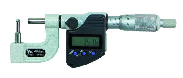 395-263-30 - Micrómetro Digimatic -Tubos Spherical Anvil Flat Spindle, 0-25mm, Mitutoyo