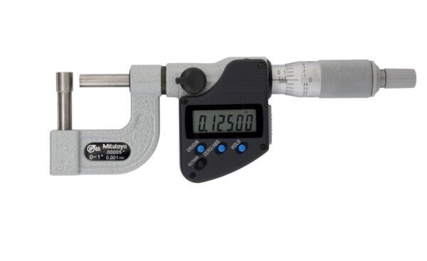 395-364-30 - Micrómetro Digimatic -Tubos Spherical Anvil Flat Spindle, 0-1", Mitutoyo