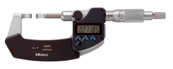 422-370-30 - Micrómetro Digimatic -Lâminas Metal duro-Tipped, Polegadas/Métrico, 0-1", Mitutoyo