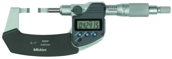 422-371-30 - Micrómetro Digimatic -Lâminas Metal duro-Tipped, Polegadas/Métrico, 0-1", Mitutoyo