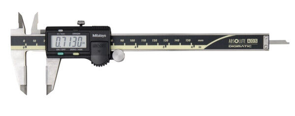 500-159-30 - Paquímetro AOS ABSOLUTE Digimatic -Pastilha Metal duro Polegadas/Métrico, 0-6", Rolete, sem saída de dados, Mitutoyo