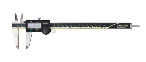 500-164-30 - Paquímetro AOS ABSOLUTE Digimatic -Pastilha Metal duro In/Met., 0-8", vareta plana, Rolete, sem saída de dados, Mitutoyo