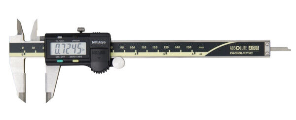 500-174-30 - Paquímetro AOS ABSOLUTE Digimatic -Pastilha Metal duro Polegadas/Métrico, 0-6", vareta plana, Rolete, saída de dados, Mitutoyo