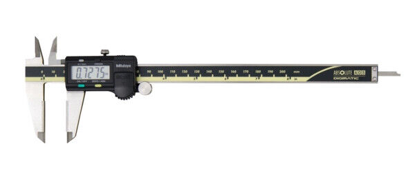 500-177-30 - Paquímetro AOS ABSOLUTE Digimatic -Pastilha Metal duro Polegadas/Métrico, 0-8", vareta plana, Rolete, saída de dados, Mitutoyo