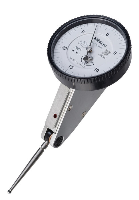 513-446-10T - Comparador de Alavanca -Modelo Horizontal -Face Inclinada 20°- Full Set, 0,06", 0,0005", 4/9,52mm,Stem, Styli, Bar, Swivel Clamp, Mitutoyo