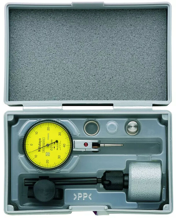 513-908-10E - Conjunto de comparador de alavanca 513-404-10E (0,8mm, 0,01mm) e base magnética, 7014-10, Mitutoyo