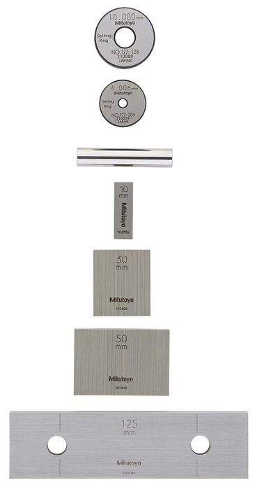 516-526-10 - Conjunto de Blocos Padrão em Aço -Para Ensaio de Paquímetros, Grau 1, EN ISO 13385-1:2011, Mitutoyo