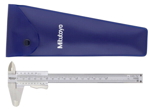 531-128 - Paquímetro de Nónio -Mola Bloqueadora 0-150mm/0-6", 0,02mm, Métrico/Polegadas, Mitutoyo