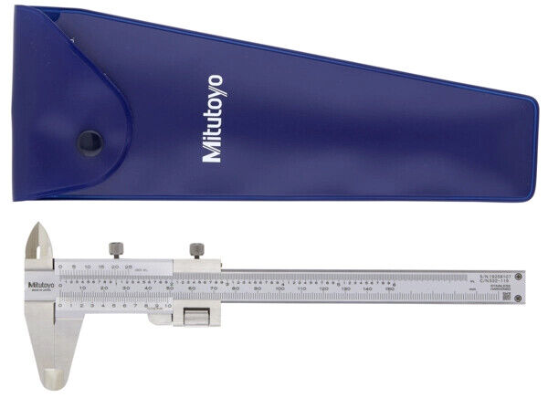 532-119 - Paquímetro de Nónio -Ajuste Fino 0-130mm, 0,02mm, Métrico/Polegadas, Mitutoyo