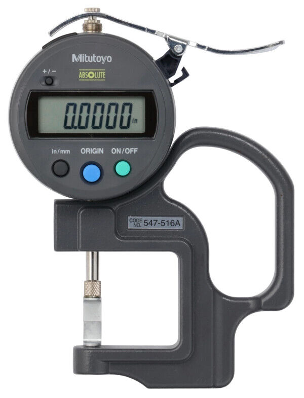 547-516A - Medidor de Espessuras Digital, Blade Type Polegadas/Métrico, 0-0,47", 0,0005", Mitutoyo