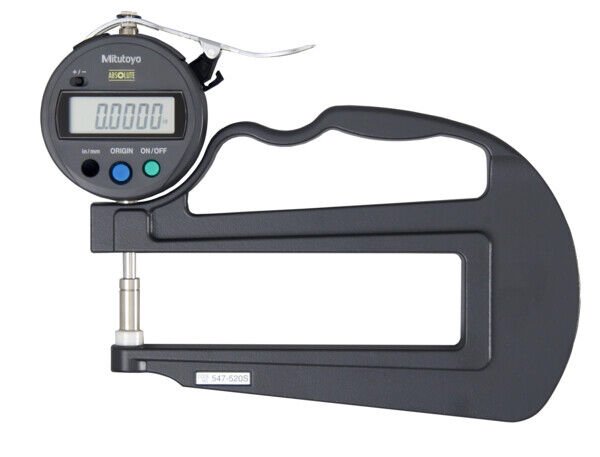 547-520S - Medidor de Espessuras ABSOLUTE Digimatic Polegadas/Métrico, 0-0,47", 0,0005", 4,72" Throat, Mitutoyo