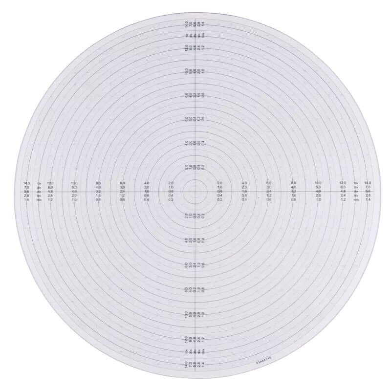 63AAA548 - Radius chart ø 500 mm,Overlay chart para measuring projector, Mitutoyo