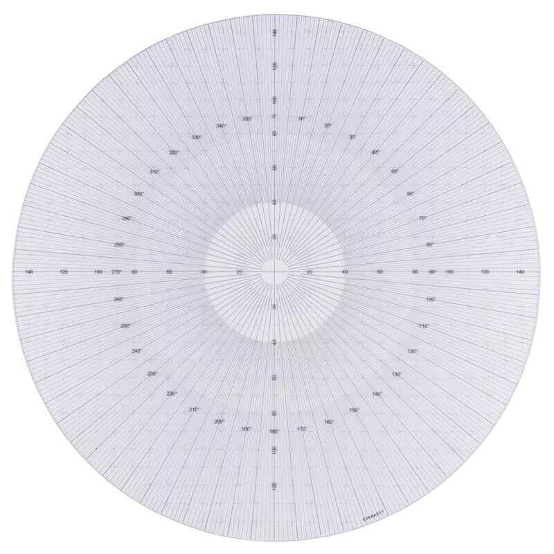 63AAA553 - Protractor chart ø 500 mm,Overlay chart para measuring projector, Mitutoyo