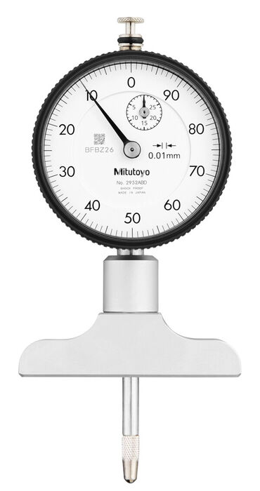 7213A - Medidor de Profundidade 0-210mm, Ball Point Contact Element, 63,5mm,Base, Mitutoyo