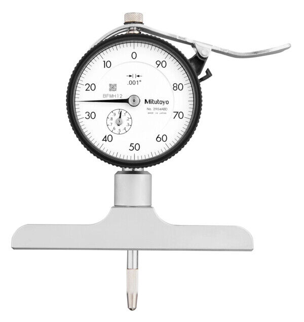 7218A - Medidor de Profundidade 0-8", Ball Point Contact Element, 4" Base", Mitutoyo