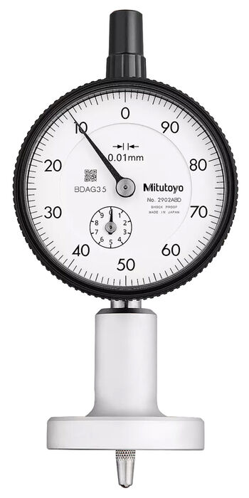 7224A - Medidor de Profundidade 0-10mm, Ball Point Contact Element, Round Base, Mitutoyo