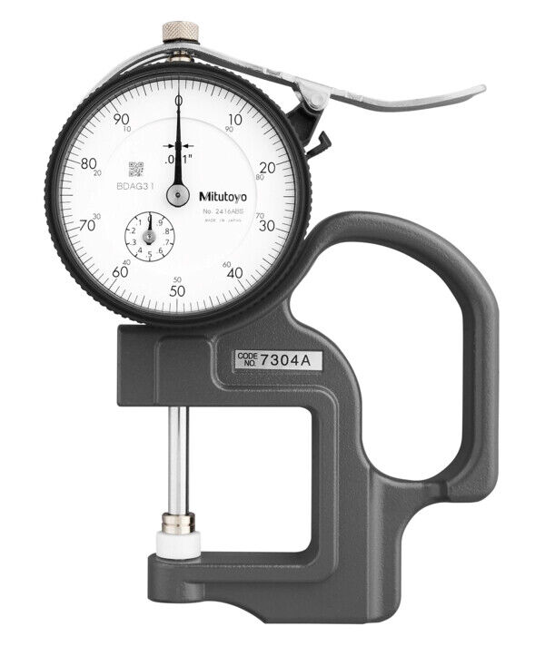 7304A - Dial comparador Thickness Gauge 0-1", 0,001", Standard, Cerâmica Contact Elements, Mitutoyo