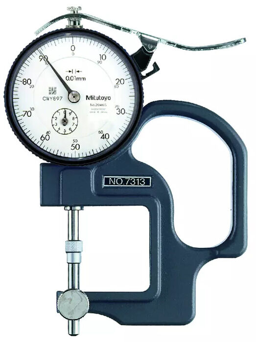 7313A - Dial comparador Thickness Gauge 0-10mm, 0,01mm, Lens Thickness, Mitutoyo