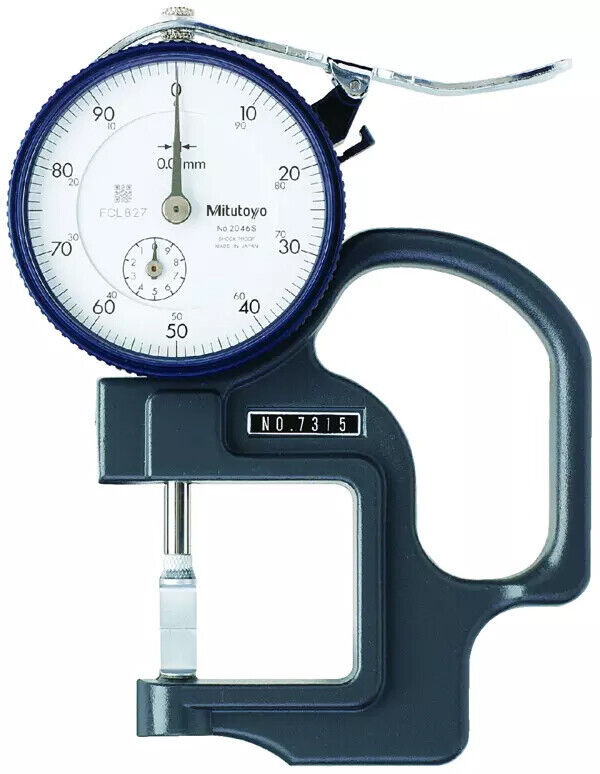 7315 - Medidor de espessuras 0-10mm, 0.01mm, ranhuras, ponta - lâmina aço, Mitutoyo