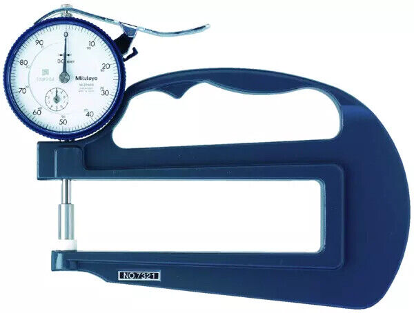 7321A - Medidor de espessuras 0-10mm, 0.01mm, profundidade 120mm, pontas cerâmica, Mitutoyo