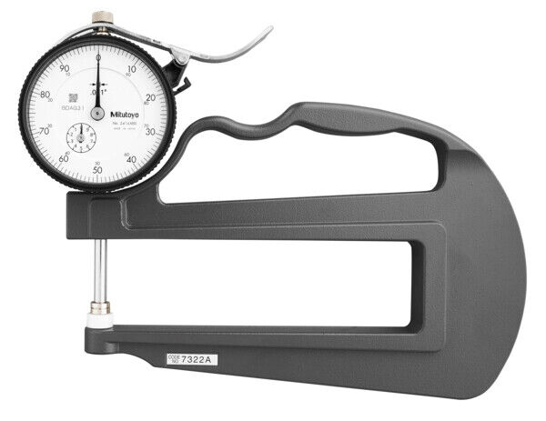 7322A - Dial comparador Thickness Gauge 0-1", 0,001" 4,72" Throat, Cerâmica Contact Elements, Mitutoyo