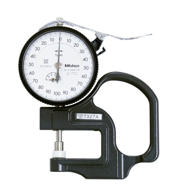 7327A - Dial comparador Thickness Gauge 0-1mm, 0,001mm, Standard, Cerâmica Contact Elements, Mitutoyo
